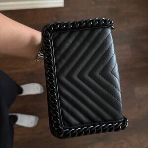 Aldo Black chain faux leather bag